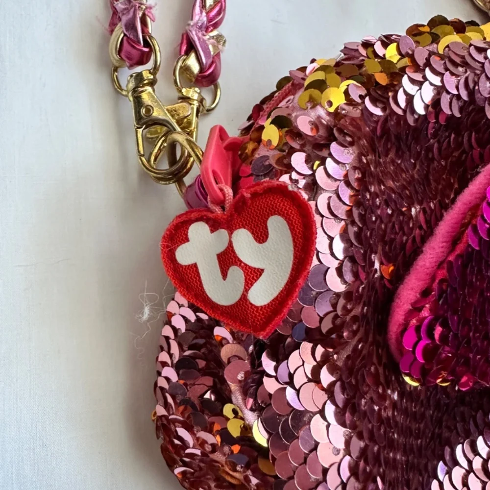 TY Flamingo Gilda Pink Sequined Purse